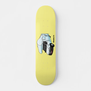 Happy campervan Cartoon Illustration Skateboard