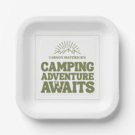 Happy Camping Adventure Awaits Kids Birthday Pappteller