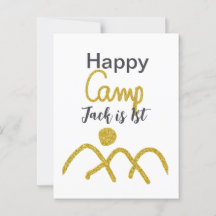 Happy Camping Camper eines Geburtstags Kinder gold