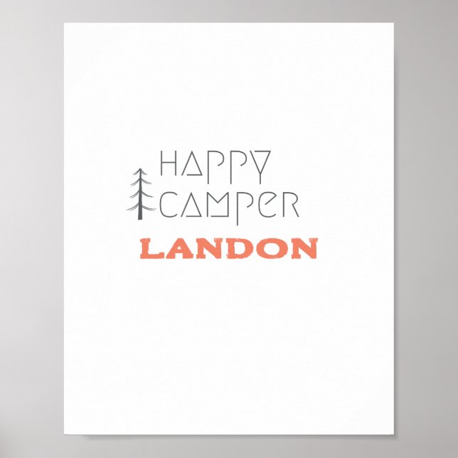 Happy Camping.Individuelle Name. Poster & Prints (Vorne)