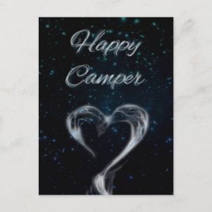 Happy Camping Liebe rauchen Hinterhofsleepoche Postkarte