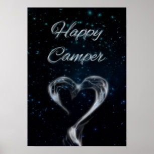 Happy Camping Liebe rauchen Poster