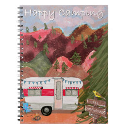 Happy Camping Spiral Notebook Notizblock