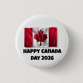 Happy Canada Day 1 Inch Round Button
