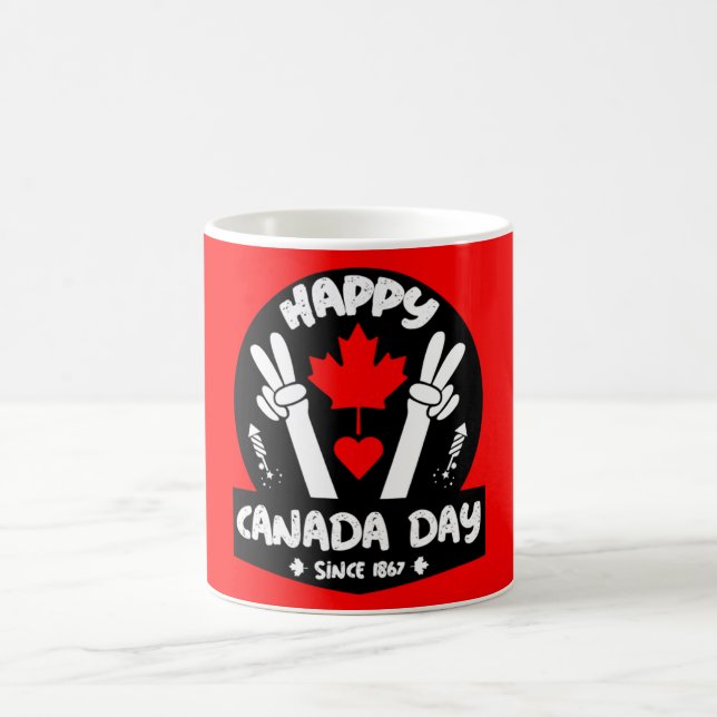 Happy Canada Day 1. Juli Kaffeetasse (Mittel)