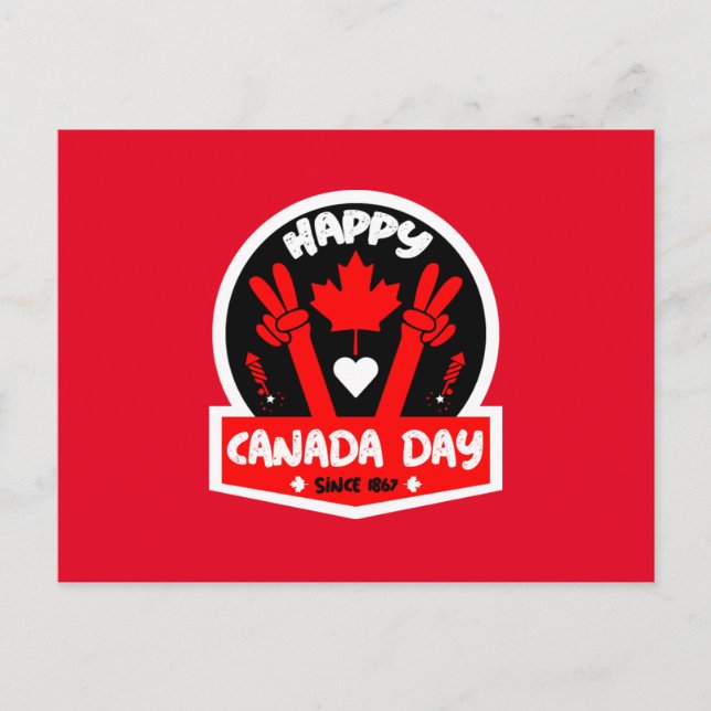 Happy Canada Day 1. Juli Postkarte (Vorderseite)