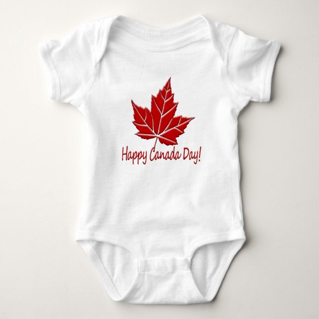 Happy Canada Day Bodysuit Canada Baby Souvenir Baby Strampler (Vorderseite)
