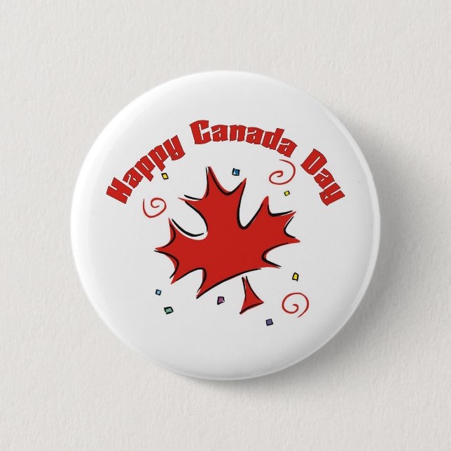 Happy Canada Day Button (Vorderseite)