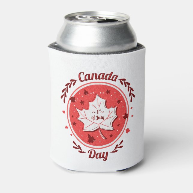 Happy Canada Day Can Cooler Dosenkühler (Kanne Rückseite)