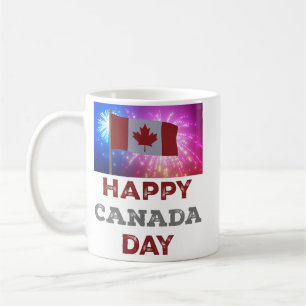 Happy Canada Day Fireworks Kaffeetasse