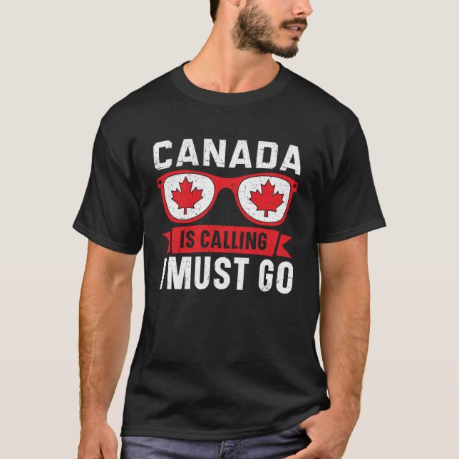 Happy Canada Day Kanada Flag Maple Leaf T-Shirt (Vorderseite)