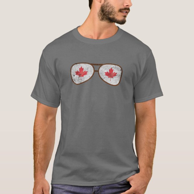 Happy Canada Day kanadische Flag Maple Leaf Cool C T-Shirt (Vorderseite)
