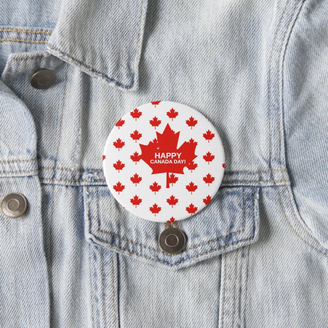 Happy Canada Day Maple Button (Beispiel)