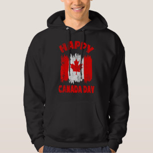 Happy Canada Day Maple Leaf Canada Day Kinder Todd Hoodie