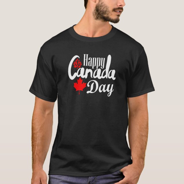 Happy Canada Day Maple Leaf Kanadische Flagge Kind T-Shirt (Vorderseite)