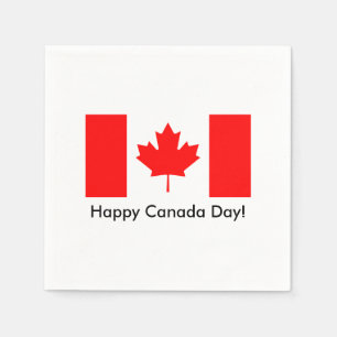 Happy Canada Day Napkins mit kanadischer Flagge Serviette