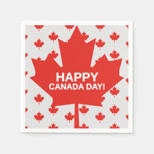 Happy Canada Day Paper Napkins Serviette