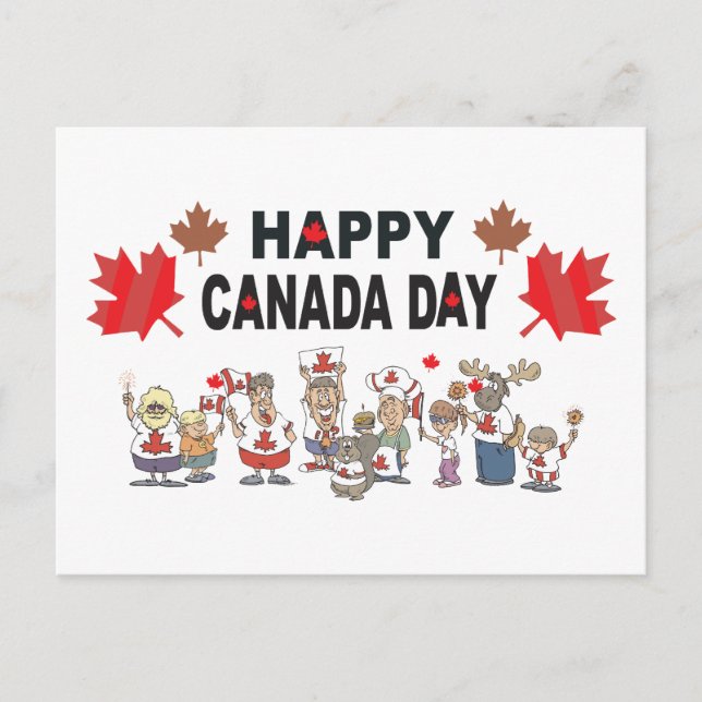 Happy Canada Day Postkarte (Vorderseite)