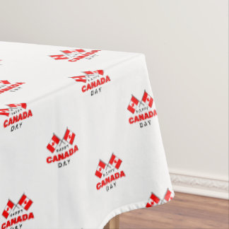 Happy Canada Day Red White Canadian Fahnen Große Tischdecke