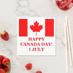 HAPPY CANADA DAY SERVIETTE