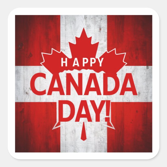 Happy Canada Day Sticker (Vorderseite)