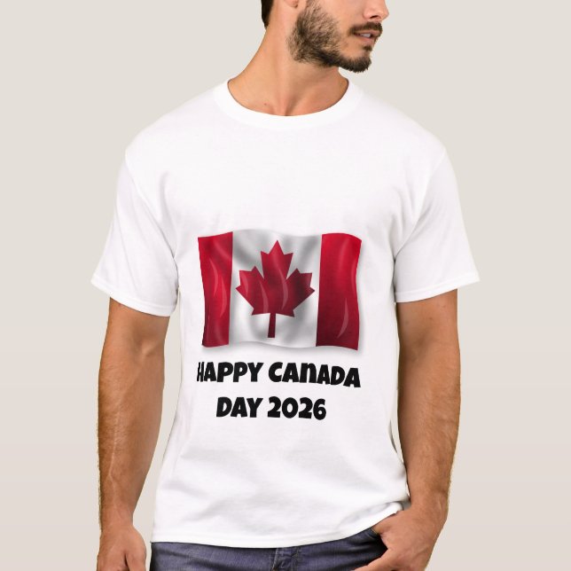 Happy Canada Day T-Shirt (Vorderseite)