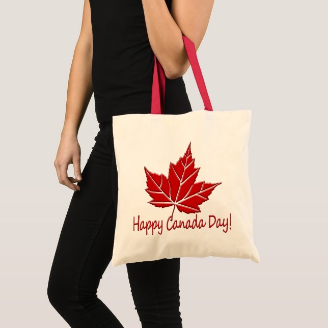 Happy Canada Day Tote Bag Custom Canada Bags Tragetasche (Vorderseite (Produkt))