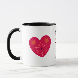Happy Canada D'Eh Heart, Frog, Ahorn Blätter Tasse