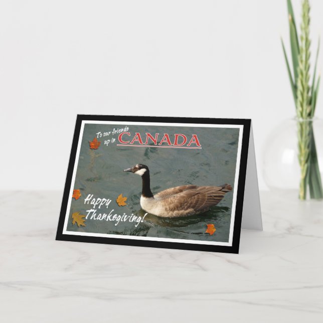 Happy Canadian Erntedank-Canada Goose Feiertagskarte (Vorderseite)