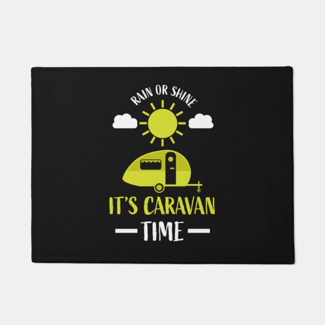 Happy Caravan Camping Fußmatte (Vorderseite)