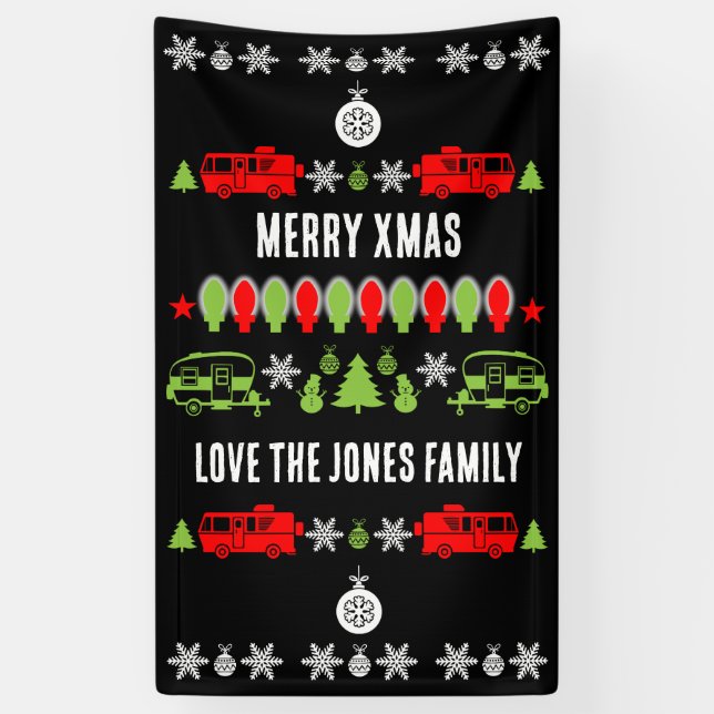 Happy Caravan Weihnachtszeit Banner (Vertikal)