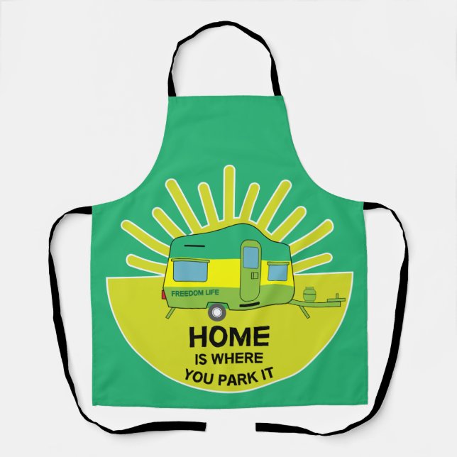 Happy Caravaner | Caravan Geschenke | Wohnwagen |  Schürze (Vorderseite)
