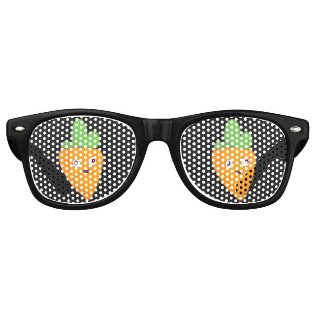 Happy Carrot Top Face 🥕 Partybrille (Vorderseite)