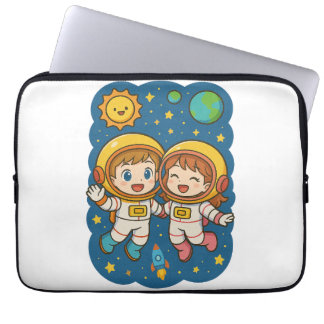 Happy Cartoon Astronauten Weltraumschlauch Laptopschutzhülle