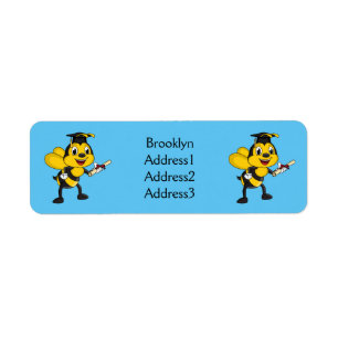 Happy Cartoon bee Abschluss
