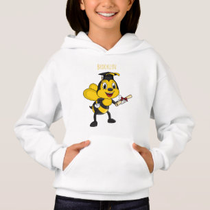Happy Cartoon bee Abschluss Hoodie