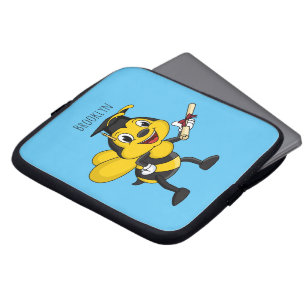 Happy Cartoon bee Abschluss Laptopschutzhülle