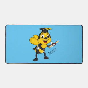 Happy Cartoon bee Abschluss Schreibtischunterlage