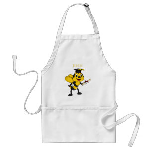 Happy Cartoon bee Abschluss Schürze