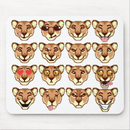 Happy Cartoon Lioness emoticon Mousepad