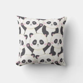 Happy Cartoon Panda Pattern Kissen