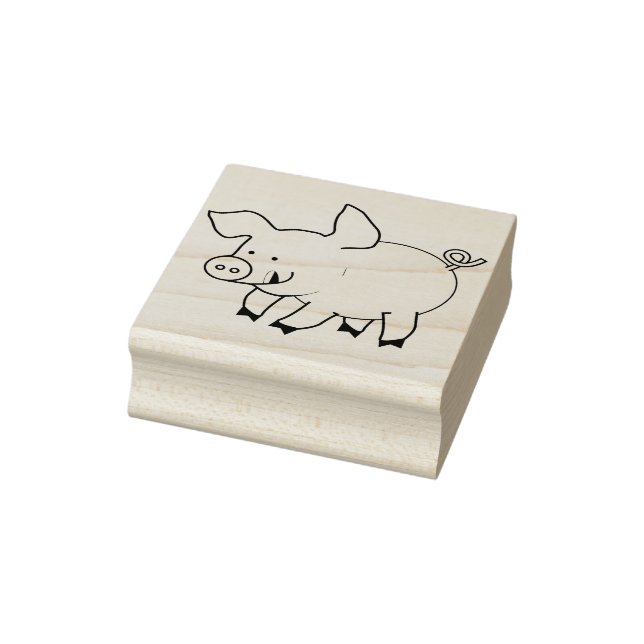 Happy Cartoon Piggy Gummistempel (Stempel)