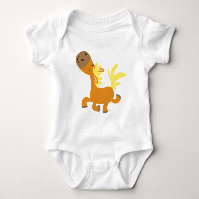 Happy Cartoon Pony Baby Bekleidung Strampler (Vorderseite)