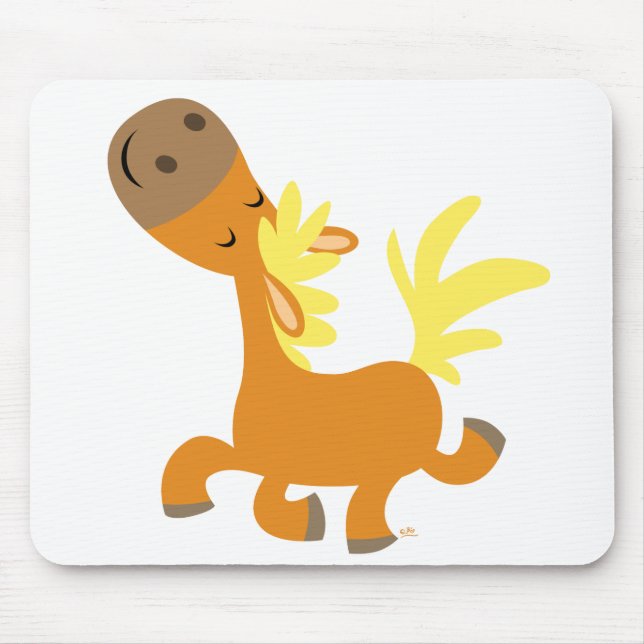 Happy Cartoon Pony T - Shirt Mousepad (Vorne)