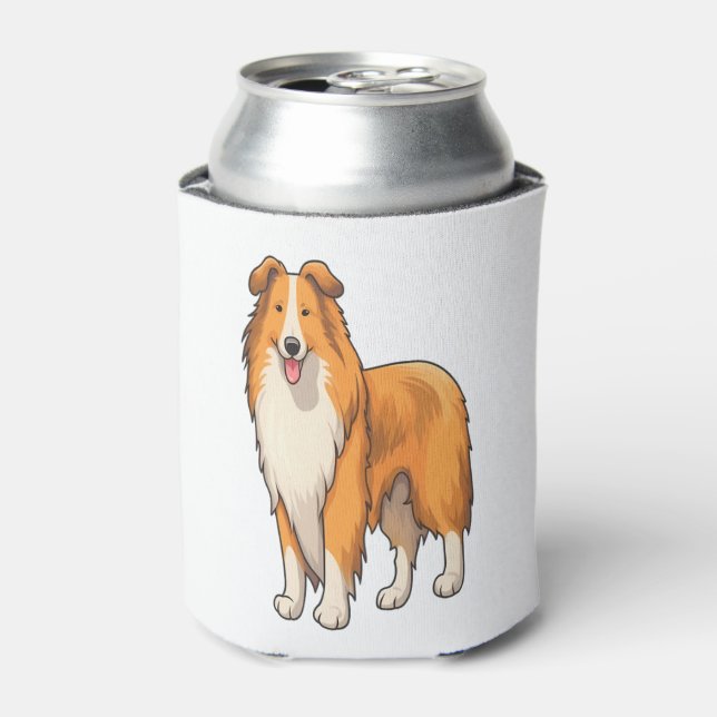 Happy Cartoon Rough Collie Dosenkühler (Kanne Vorderseite)