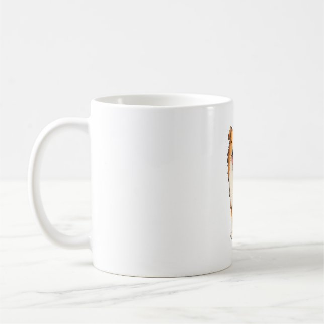 Happy Cartoon Rough Collie Kaffeetasse (Links)