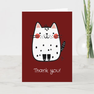 Happy Cat - Carte de remerciements