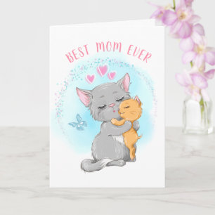 Happy Cat carte postale meilleure maman cadeau mèr