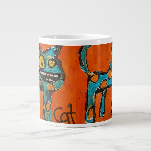 Happy Cat Jumbo-Tasse (Vorderseite)