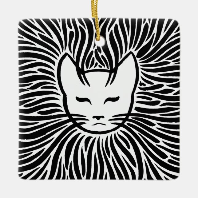 Happy Cat Keramikornament (Vorderseite)